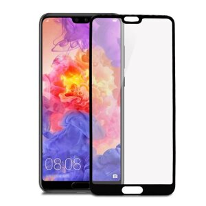 Ochranné sklo 5D 9H Huawei P20 Pro celotvárové (full glue, odtestované) - čierne