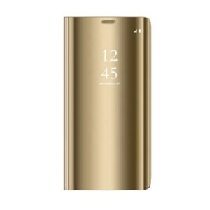 Smart Clear View case for Samsung Galaxy S22 gold