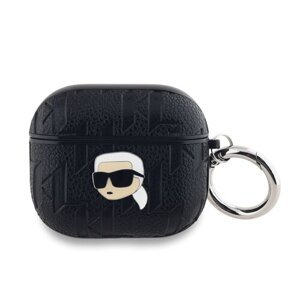 Karl Lagerfeld PU Embossed Karl Head Pouzdro pro AirPods Pro 2 Black