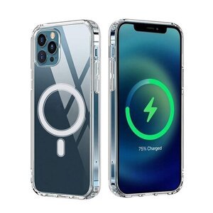 Puzdro Anti Shock MagSafe iPhone 13, s výrezom - transparentné