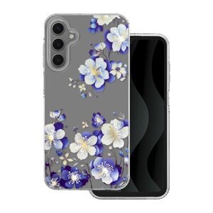 Puzdro IMD Samsung Galaxy A15 4G/5G, vzor kvety 1 - transparentné