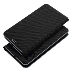 Puzdro Luna Book Carbon iPhone 16 - čierne