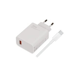 Xiaomi MDY-11-EZ USB-A 33W Cestovní Nabíječka + USB-C kabel White (Bulk) (Poškrábané)