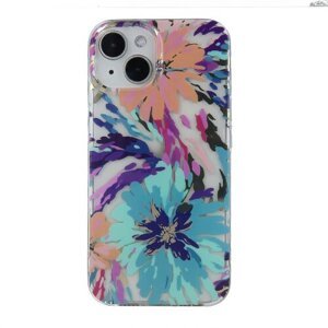 Puzdro IMD Samaung Galaxy S24 vzor kvety 2 - transparentné