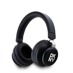 DKNY PU Leather Stack Logo Bezdrátová Sluchátka Black (Pošk. Balení)
