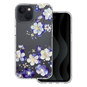 Puzdro IMD iPhone 16 Pro, vzor kvety 1 - transparentné