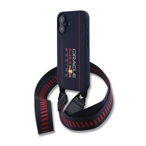 Red Bull Silicone Vertical Logo MagSafe Zadní Kryt + Crossbody Popruh pro iPhone 16 Navy