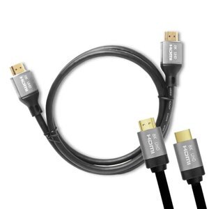 mobilNET prepojovací kábel 8K - HDMI na HDMI, verzia 2.1, 1m, čierny
