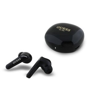 Guess Glossy Classic Logo TWS Bezdrátová Sluchátka Black
