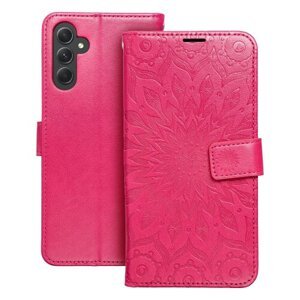 Puzdro Mezzo Book Samsung Galaxy A14 4G/A14 5G, vzor mandala - červené