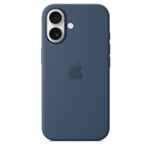 MYY23ZM/A Apple Silikonový Kryt vč. Magsafe pro iPhone 16 Denim