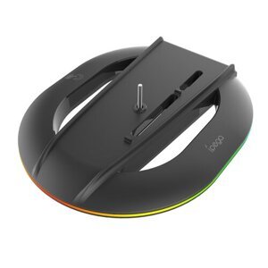 iPega P5S035SAH Vertikální Stojan (2xUSB-A) s RGB pro PS5 Slim/PS5 Pro Black (Pošk. Balení)