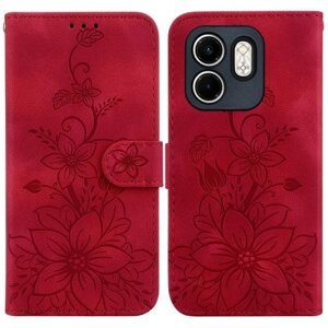 Puzdro Mezzo Book Infinix Smart 9/Hot 50i, vzor ľalia - červené