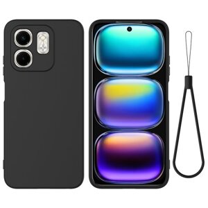 Puzdro Liquid Dropproof Infinix Smart 9, s pútkom - čierne