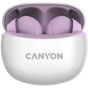Canyon TWS-5, True Wireless slúchadlá v klasickom dizajne, fialové