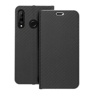 Puzdro Luna Book Carbon Huawei P30 Lite - čierne