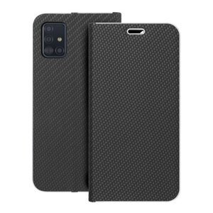 Puzdro Luna Book Carbon Samsung Galaxy A51 - čierne