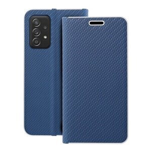 Puzdro Luna Book Carbon Samsung Galaxy A52 5G/A52 LTE ( 4G )/A52s 5G - modré