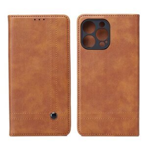 Puzdro Seam Book Xiaomi Redmi Note 14 Pro 4G - hnedé