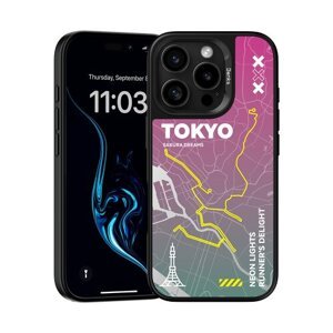Puzdro Benks Dynamic City Magsafe iPhone 16 Pro Max, vzor Tokyo