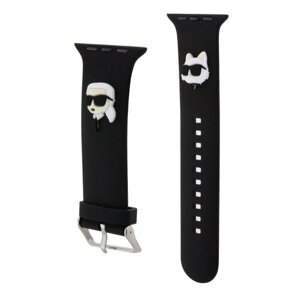 Karl Lagerfeld Karl and Choupette Head NFT Řemínek pro Apple Watch 38/40/41 Black (Pošk. Balení)