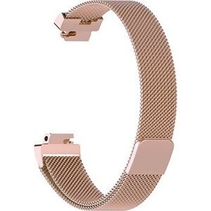 BStrap Milanese na Fitbit Inspire rose gold, veľkosť L