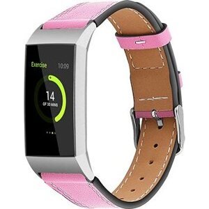 BStrap Leather Italy pre Fitbit Charge 3/4 pink, veľkosť S