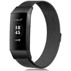 BStrap Milanese pre Fitbit Charge 3/4 black, veľkosť L