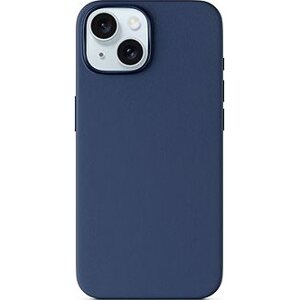 Epico Mag+ kožený kryt iPhone 16 – modrý