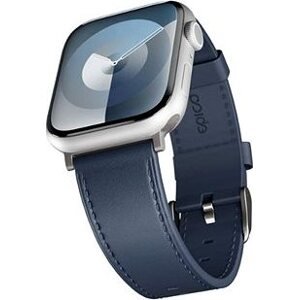 Epico Watch Strap Leather for Apple Watch SE/Series 1-9 (38/40/41 mm)/10 (42 mm) – modrý