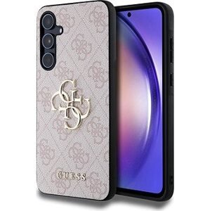 Guess PU 4G Metal Logo Zadný Kryt na Samsung Galaxy A55 5G Pink