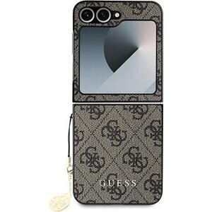 Guess 4G Charm Zadní Kryt pro Samsung Galaxy Z Flip6 Brown