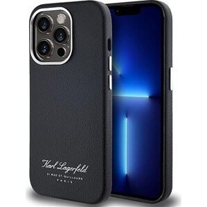 Karl Lagerfeld Grained PU Hotel RSG Zadný Kryt na iPhone 14 Pro Max Black