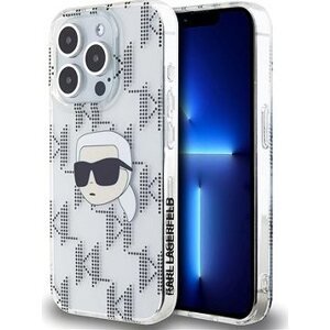 Karl Lagerfeld IML Electroplated Karl Head Zadný Kryt na iPhone 15 Pro Max Transparent