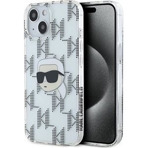 Karl Lagerfeld IML Electroplated Karl Head Zadný Kryt na iPhone 15 Transparent