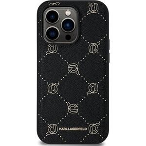 Karl Lagerfeld PU Karl Heads Pattern MagSafe Zadný Kryt pre iPhone 14 Pro Max Black