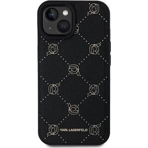 Karl Lagerfeld PU Karl Heads Pattern MagSafe Zadný Kryt pre iPhone 15 Black