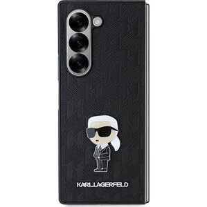 Karl Lagerfeld PU Saffiano Monogram Ikonik Zadní Kryt pro Samsung Galaxy Z Fold6 Black