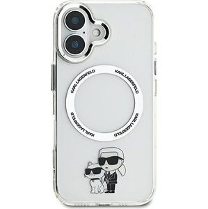 Karl Lagerfeld IML Karl and Choupette MagSafe Zadný Kryt pre iPhone 16 Plus Transparent