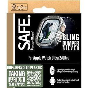 PanzerGlass SAFE Apple Watch Ultra 2/Ultra bumper trblietavo strieborný rámček