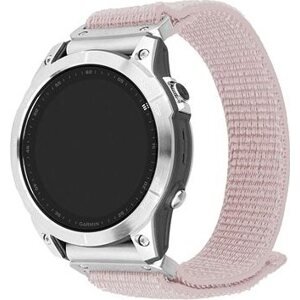 FIXED Nylon Sporty Strap pro Garmin QuickFit 22mm růžově zlatý
