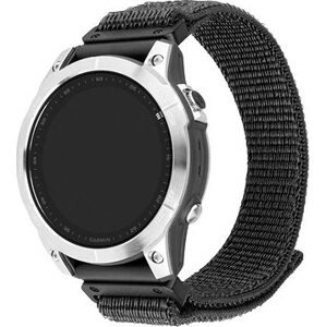 FIXED Nylon Sporty Strap na Garmin QuickFit 26 mm tmavosivý