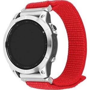 FIXED Nylon Sporty Strap na Garmin QuickFit 26 mm červený