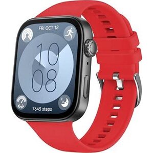 FIXED Silicone Strap na Huawei Watch FIT 3/4 červený
