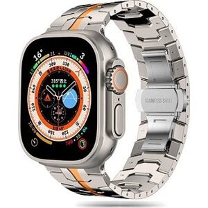 Tech-Protect Stainless Line na Apple Watch 42/44/45/49 mm, titanium/orange