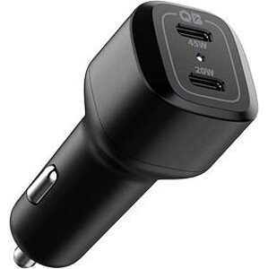 Spigen PowerArc ArcStation Car Charger Black 2-Port/USB-C PD 3.0 45 W/USB-C PD 3.0 20 W/Total 65 W