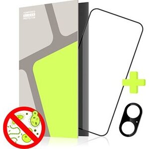 Tempered Glass Protector pre iPhone 16, ANTIBACTERIAL + sklo na kameru (Case Friendly)