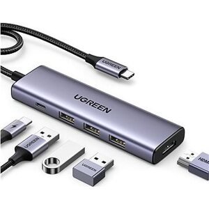 UGREEN 5-in-1 USB-C to HDMI/3*USB 3.0/PD100W