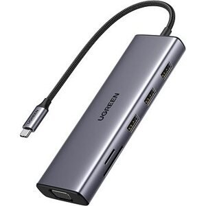 UGREEN 9-in-1 USB-C to HDMI/3× USB 3.0/VGA/RJ45/SD/TF/PD100 W
