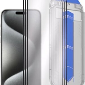 AlzaGuard 2.5D Glass EasyFit DustFree na iPhone 15 Pro Max – 3 ks v balení s aplikátorom